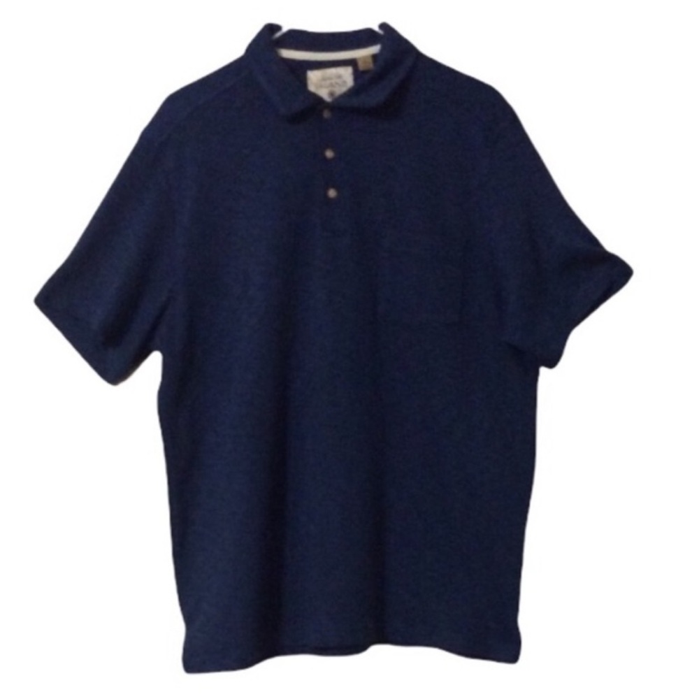 TASSO ELBA ISLAND Men’s Short Sleeve SUN Protect NAVY Polo SHIRT Size LARGE